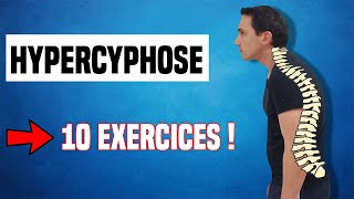 10 EXERCICES CONTRE LHYPERCYPHOSE THORACIQUE DOS ROND KINÉ [upl. by Jase]