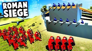 Epic ROMAN Castle SIEGE Throwing SPEARS and Defending the FORT Ravenfield Best Mods [upl. by Gonzalez]