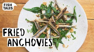 How To Fry Fresh ANCHOVIES  Bart van Olphen [upl. by Yendirb712]