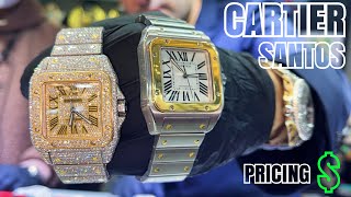 RATING and PRICING CARTIER Santos WATCHES Diamond VS Plain Jane [upl. by Acker]