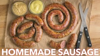 Dinner How To Make Homemade Sausage Kielbasa  Natashas Kitchen [upl. by Onaled388]