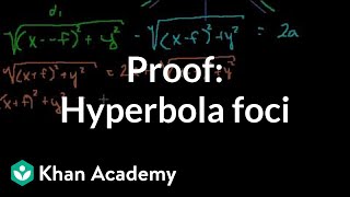 Proof Hyperbola foci  Conic sections  Algebra II  Khan Academy [upl. by Vial]