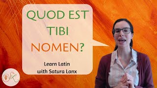 Spoken Latin  How to speak Latin  quotWhats your namequot [upl. by Nilecoj]