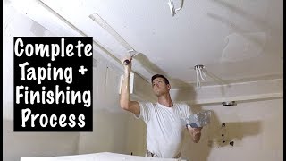 COMPLETE DRYWALL TAPING PROCESS FOR REMODELS [upl. by Bodnar]