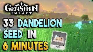 Dandelion Seed Locations  Fast and Efficient  Ascension Materials 【Genshin Impact】 [upl. by Haelahk]