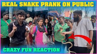 Real Snake Prank On Public  Pareshan Family [upl. by Shep]