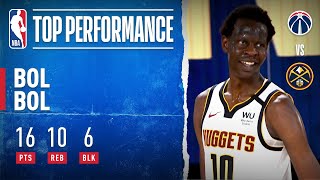 Bol Bol Shows Versatility In First NBA Action [upl. by Chaille453]