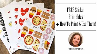 Free Printable Stickers amp How to Print amp Use Them [upl. by Acirahs865]