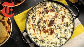 Cheesy Spinach Artichoke Dip  NYT Cooking [upl. by Amber]