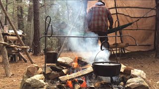 CAMP COOKING  Dutch Oven Beef Stew  Cast Iron Wednesday [upl. by Enidlareg]