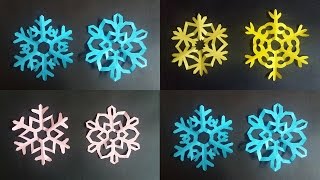 Como hacer Copos de nieve de papel  Paper snowflakes OrigamiTutorial [upl. by Nanfa]