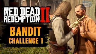 Red Dead Redemption 2 Bandit Challenge 1 Guide  Hold up 5 townsfolk [upl. by Bonis]