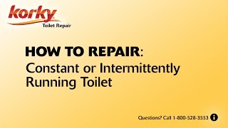 Constant or Intermittently Running Toilet [upl. by Sekoorb]