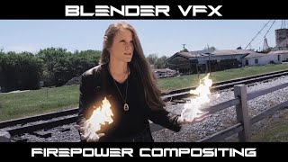 Blender VFX Fire Power Compositing [upl. by Avla]