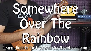 Somewhere Over The Rainbow  Easy Beginner Ukulele Tutorial  Iz [upl. by Fitzpatrick178]