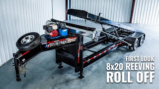 First Look 8x20 Reeving Roll Off Trailer  Texas Pride Trailers [upl. by Nerti]