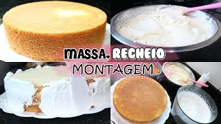 BOLO DE ANIVERSÁRIO SIMPLES E FÁCIL 🎂 Receita Completa Passo a Passo [upl. by Gleason]