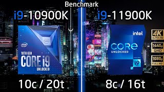 Intel i910900K vs i911900K Test in 8 Games 1080p 1440p 2160p [upl. by Anippesuig]