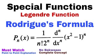 29 Rodrigues Formula  Complete Concept and Derivation  Most Important [upl. by Yliab]