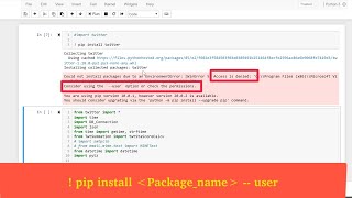 Pip install Python Packages in Jupyter Notebook  How to install Python Packages Jupyter Notebook [upl. by Barnum]