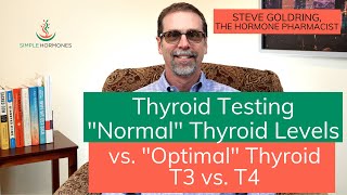 Normal Thyroid Levels  Optimal Thyroid Levels  T3 vs T4 [upl. by Airamesor]