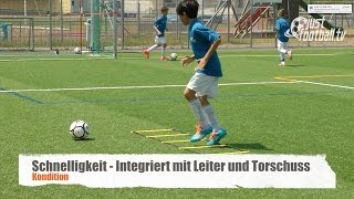 Fussballtraining Schnelligkeit und Torschuss  Koordination  Kondition [upl. by Yrahk]