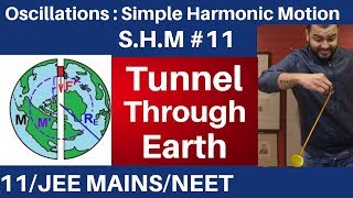 Oscillations  SHM 11  Tunnel Through Earth  Time Period of SHM JEE MAINSNEET [upl. by Boatwright707]