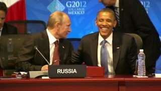 Putin and Obama share a laugh at G20 2012 [upl. by Gilbertson]