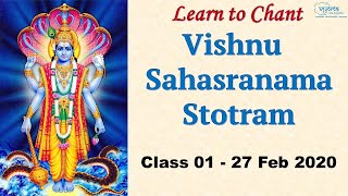 01  Introduction  Learn to Chant Vishnu Sahasranama Stotram  Shri Rajesh Anandaramu [upl. by Forbes]