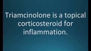 How to pronounce triamcinolone Kenalog Memorizing Pharmacology Flashcard [upl. by Eldon793]