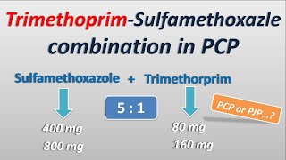 Trimethoprim and Sulfamethoxazole combination in PCP [upl. by Nevil]