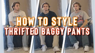 HOW TO STYLE BAGGY PANTS Vintage Streetwear Lookbook  Mens Fashion [upl. by Three]