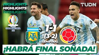 Highlights  Argentina 1321 Colombia  Copa América 2021  Semifinal  TUDN [upl. by Gambrell756]