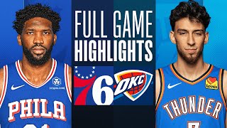 76ERS at THUNDER  FULL GAME HIGHLIGHTS  November 25 2023 [upl. by Lrig735]