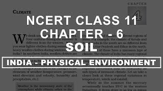 Soil  Chapter 6 Geography NCERT class 11 [upl. by Lareine722]