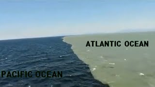 Atlantic And Pacific Ocean Meeting Point  Pacific Meets Atlantic Ocean [upl. by Ekez]