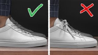 HOW TO HIDE YOUR LACES Easy  Fast Shoelace Hack [upl. by Nawram891]