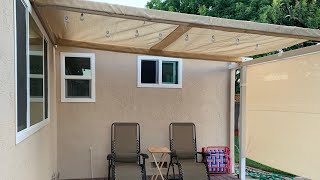 DIY Easy Backyard shade canopy under 50   Pergola diy [upl. by Enelyam]