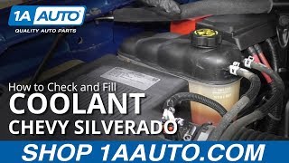 How to Check and Fill Coolant Fluid 1419 Chevy Silverado [upl. by Anastase729]