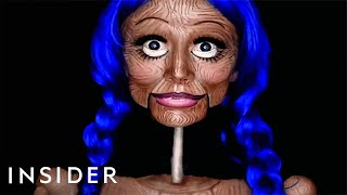 Makeup Artist Transforms Into A Puppet [upl. by Htebaras]