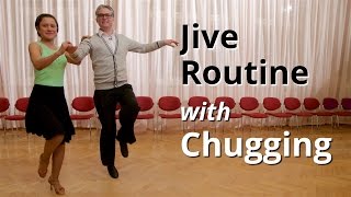 Jive Routine with Chugging  Latin Dance Figures [upl. by Aisa]