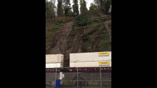 Landslide Derails Train This is the ORIGINAL video [upl. by Sile211]