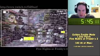 FNAF2 Golden Freddy Mode Complete 1020 Mode Beaten  1032 Patch  Strategy in Description [upl. by Fugate]