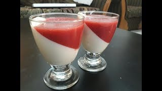 Strawberry Panna Cotta  Italian Dessert [upl. by Nawyt351]