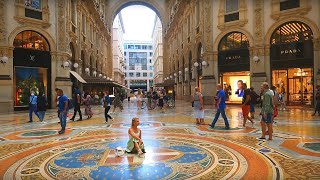 MILAN Piazza DUOMO amp Vittorio Emanuele II GALLERY Italy walking tour 4k [upl. by Atika337]