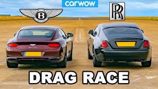 RollsRoyce Wraith vs Bentley GT DRAG RACE [upl. by Hopfinger752]