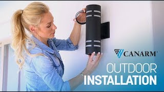 How to Install an Outdoor Wall Light  Canarm [upl. by Nylaret]