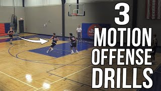 3 Motion Offense Drills  How To Coach Screening amp Cutting [upl. by Melinde950]