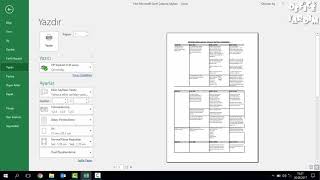 Microsoft excel düzgün çıktı alma ve bir sayfaya sığdırma [upl. by Byler]