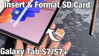 Galaxy Tab S7S7 How to Insert SD Card amp Format [upl. by Ronacin]